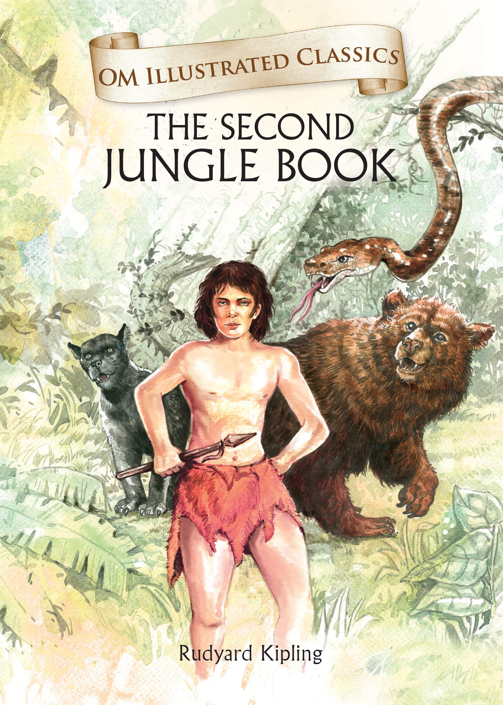 Book cover of The Second Jungle Book by Rudyard Kipling Book cover of The Second Jungle Book by Rudyard Kipling